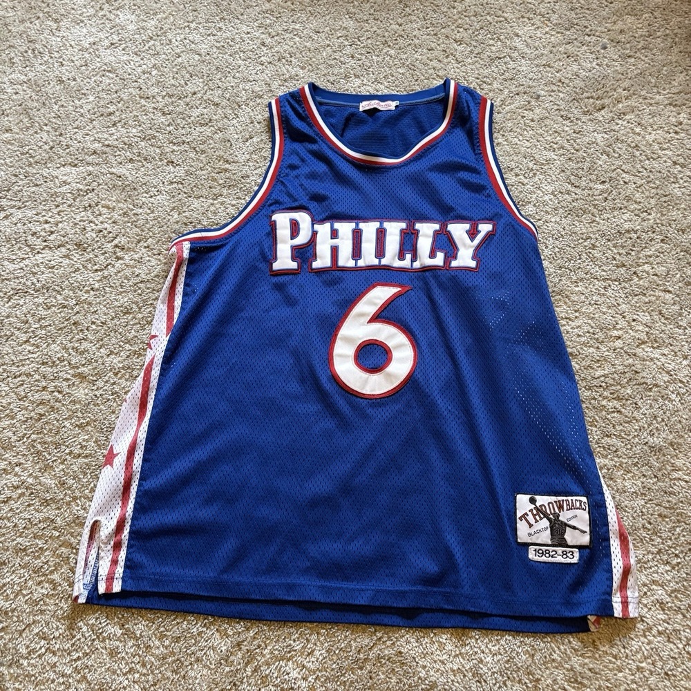 Philadelphia Philly #6 Vintage Throwbacks Blacktop Edition Basketball Jersey 3X